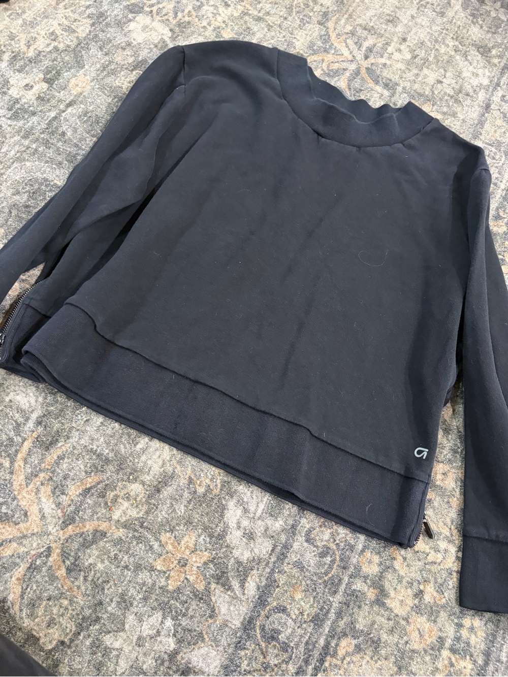 GAP Black Layered Crewneck Sweatshirt